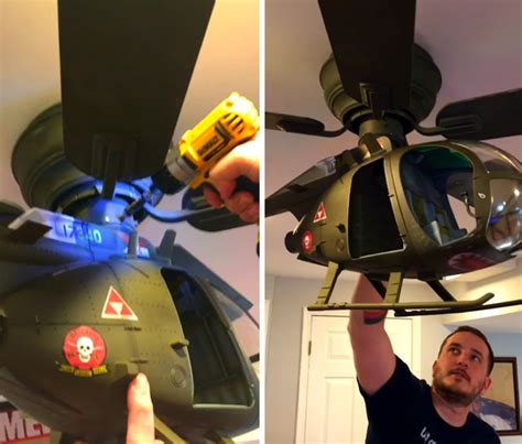 DIY Helicopter Ceiling Fan