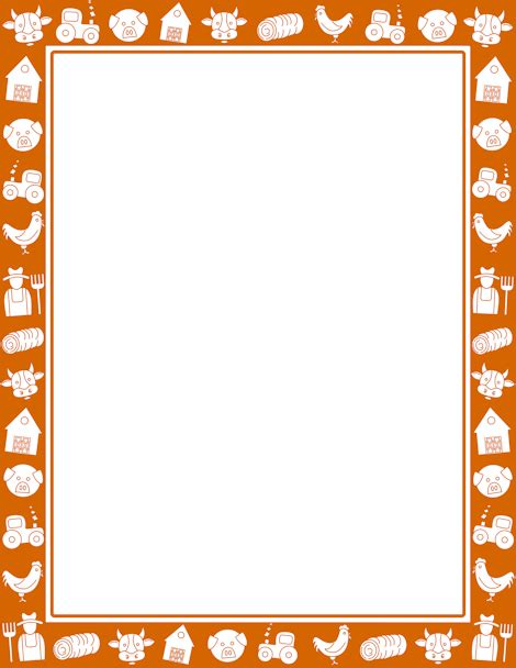 Farm Border: Clip Art, Page Border, and Vector Graphics