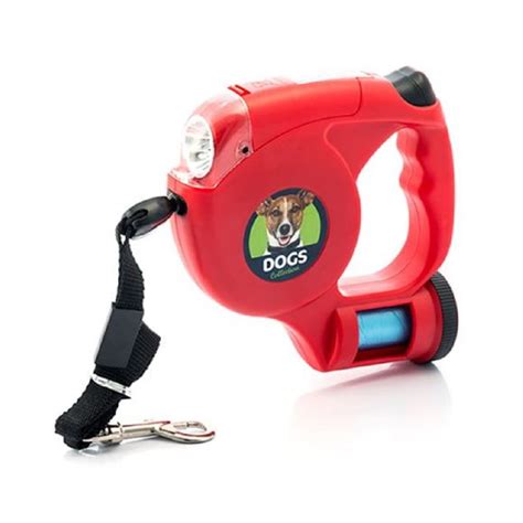 Retractable Dog Leash with Poop Bag Dispenser and LED Light 16.4 Feet ...