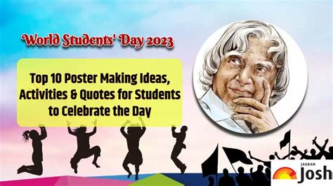 World Students’ Day 2023: Top 10 Poster Making Ideas, School Activities ...