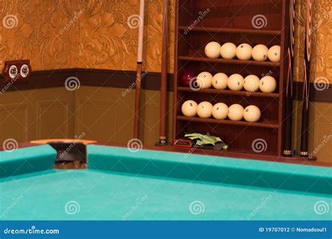 Billiards Table and Equipment Stock Photo - Image of retro, competition ...