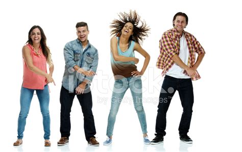 Smiling Four People Dancing Stock Photo | Royalty-Free | FreeImages