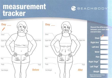 Women's Printable Body Measurement Chart