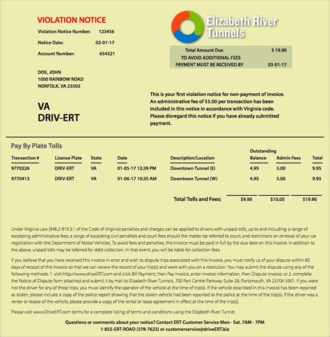 Pay Toll By Plate Invoice | Invoice Template Ideas