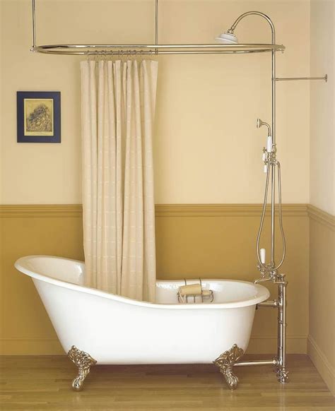 Awesome 11 Sweet Ways How to Improve Clawfoot Tub Shower Curtain Rod ...