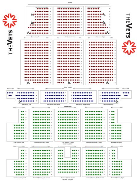 Seating Chart | Veterans Memorial Auditorium