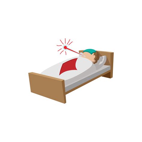 Sick man in the bed cartoon icon 14209846 Vector Art at Vecteezy