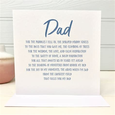 Funny Birthday Card For Dad Daddy Father Poem From Son From Daughter | Images and Photos finder