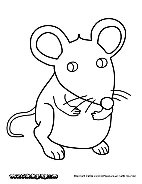 Cute and little 12 Mouse coloring pages - Print Color Craft