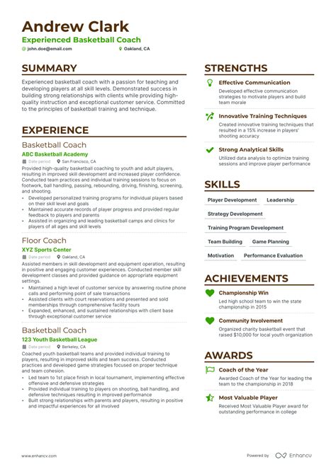 5 Basketball Coach Resume Examples & Guide for 2023