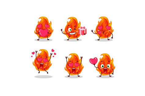 Fire Love Expression Graphic by KongVector2020 · Creative Fabrica