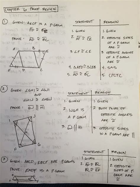 Honors Geometry - Vintage High School: Chapter 6 proof review