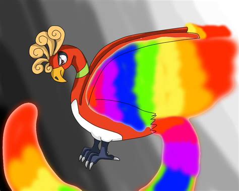 Rainbowwinged ho-oh by Mongoosegoddess on DeviantArt