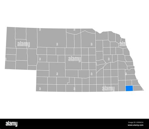 Map of Pawnee in Nebraska Stock Photo - Alamy