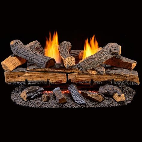 Duluth Forge Ventless Dual Fuel Gas Log Set - 30 in. Berkshire Split ...