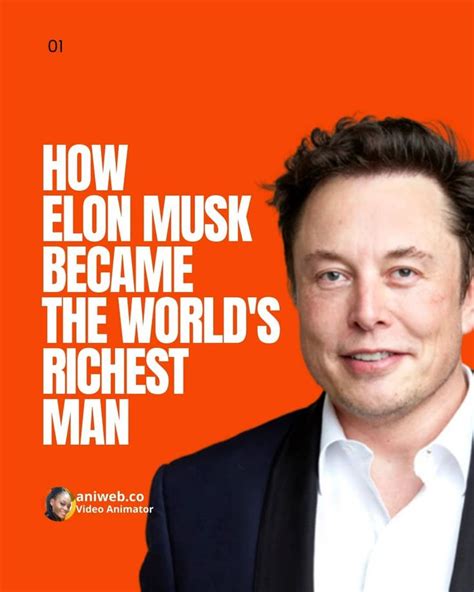Elon Musk Wealth, Richest In The World, Rich Man, Reveal, Investing, Animation, Video, Business ...