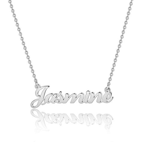 Jasmine Name Necklace, Personalized Name Pendant Necklace, Dainty ...