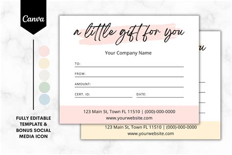 Gift Certificate Canva Template 2 Graphic by Sundiva Design · Creative ...