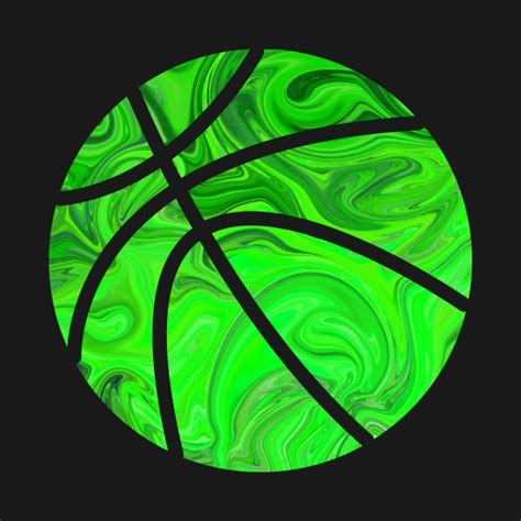 Basketball Ball Green Gift - Basketball Design - T-Shirt | TeePublic