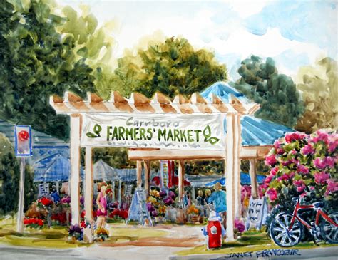 Carrboro Farmers Market giclee - Janet Francoeur Fine Art