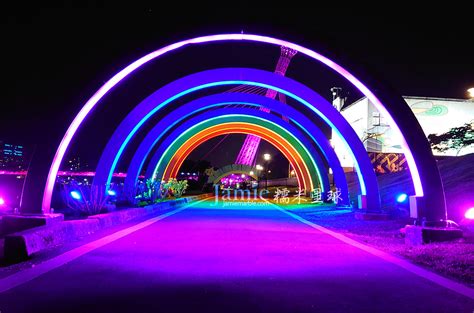 rainbow bridge night view | 糯米星球Jamie部落格