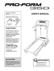 ProForm 350 Treadmill Manual