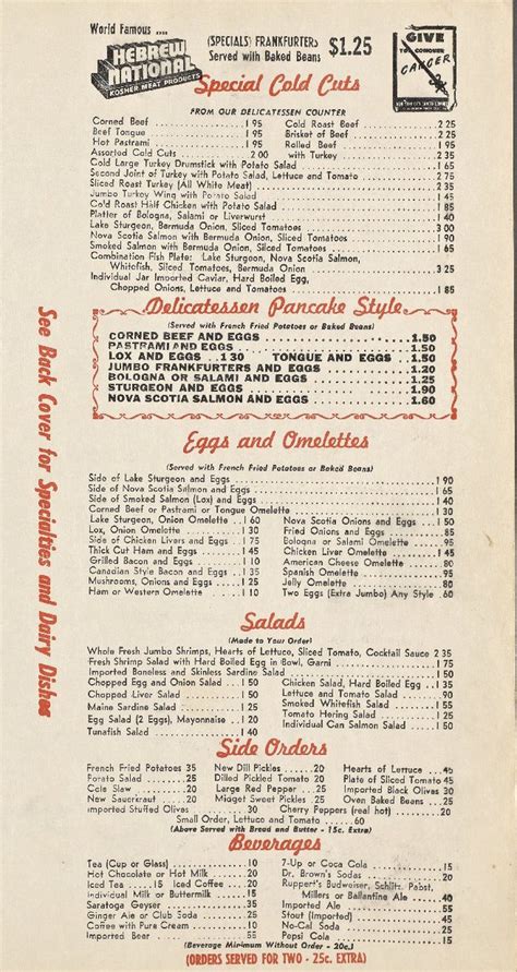 Comparing Nine Vintage Restaurant Menus to Their 2015 Counterparts - Eater NY