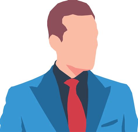 Free Clipart Of A Faceless Business Man Avatar