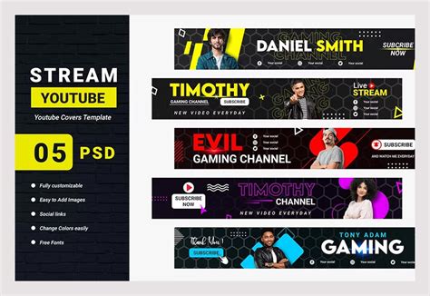 23+ Free YouTube Banner Templates to Download - Immense Art