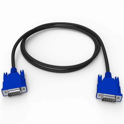 3d model vga monitor cable