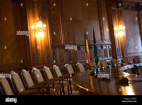 Interior view of The Palace of the Parliament (Palatul Parlamentului ...