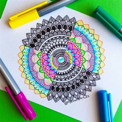Mandala Easy Colorful Doodle Art Designs