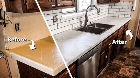 How to Install White Marble Epoxy over Tile Kitchen | Stone Coat Epoxy ...