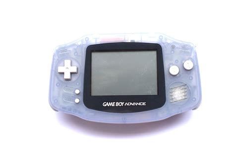 Nintendo Game Boy Advance GBA Clear Glacier Blue AGB-001 Handheld ...