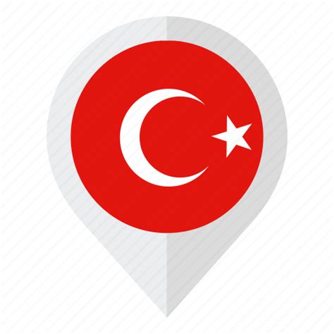 Country, flag, geolocation, map marker, turkey, turkey flag icon ...