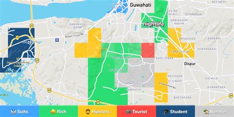 Guwahati Neighborhood Map