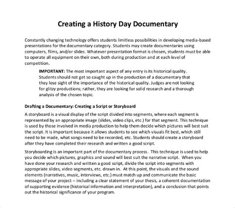 Documentary Script Outline - Examples, Pdf