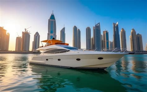 Premium AI Image | Luxury yacht at Dubai marina