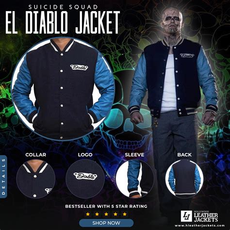 Suicide Squad El Diablo Jacket | Jay Hernandez Letterman Jacket