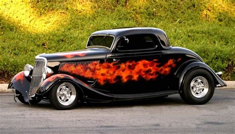 Ford 2017: 1934 Ford #34 in black and with flames look great dont they what i like | Мустанг, Ретро