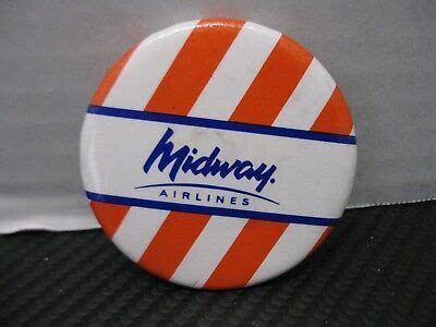 Midway Airlines US Airlines LOGO Button Pin Badge | eBay