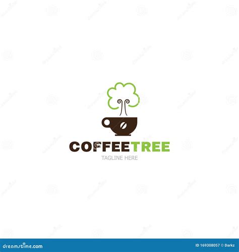 Logo template Coffee tree stock illustration. Illustration of logotype ...