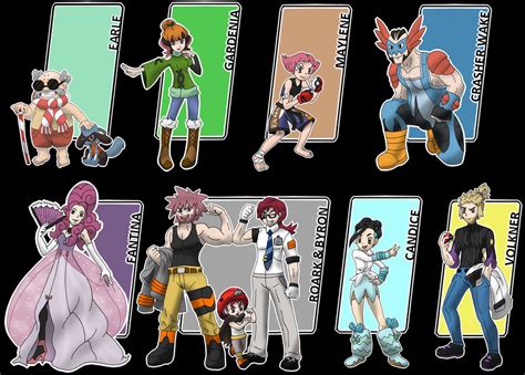 Neo Sinnoh Gym Leaders by xxnightwindxx on DeviantArt