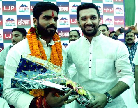 Chirag Paswan, Prince Raj at LJP press conference