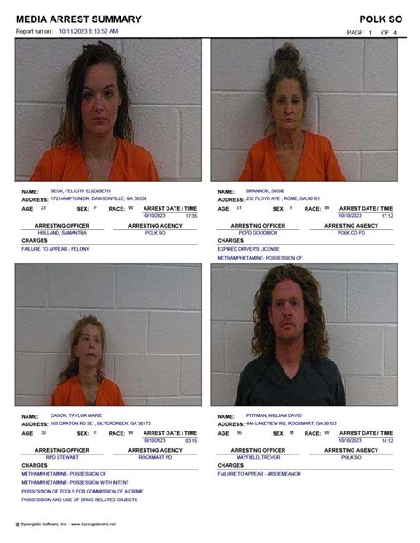 Polk County Jail Report for Wednesday, Oct. 11 | Police Fire | northwestgeorgianews.com