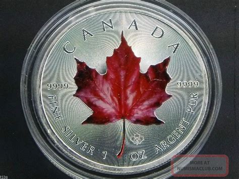 2014 Canada 1 Oz Red Silver Maple Leaf. 9999