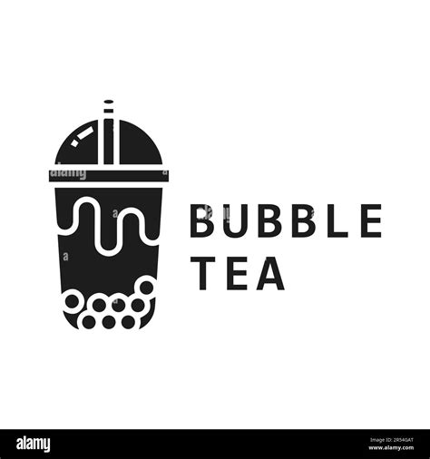 Bubble Tea Logo Design Milky Tea Logotype Stock Vector Image & Art - Alamy