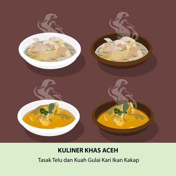 Premium Vector | Typical aceh culinary, indonesian food