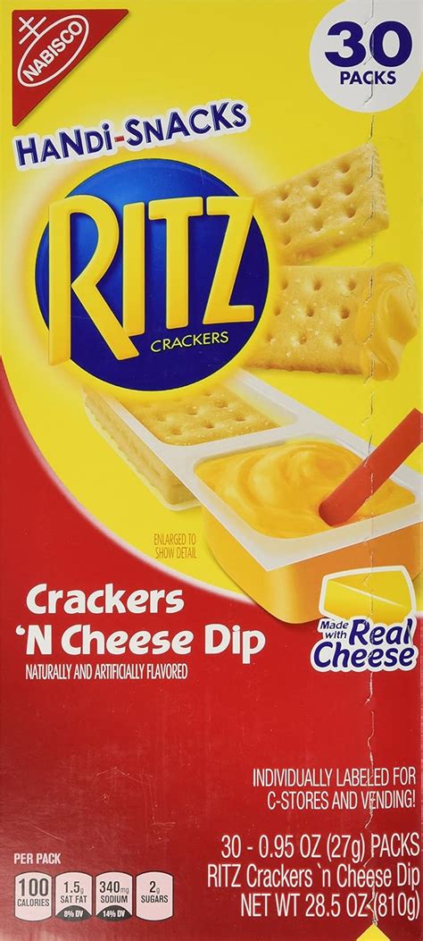 Amazon.com: Ritz Handi Snacks Crackers 'n Cheese Dip - 30 SNACK PACKS ...