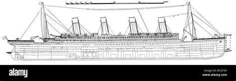 . Side plan of the RMS Titanic . 26 May 1911. Anonymous 530 Titanic ...